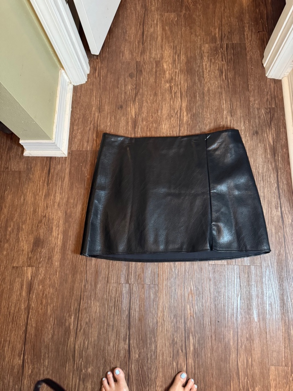 Old Navy Black Faux Leather Mini Skirt